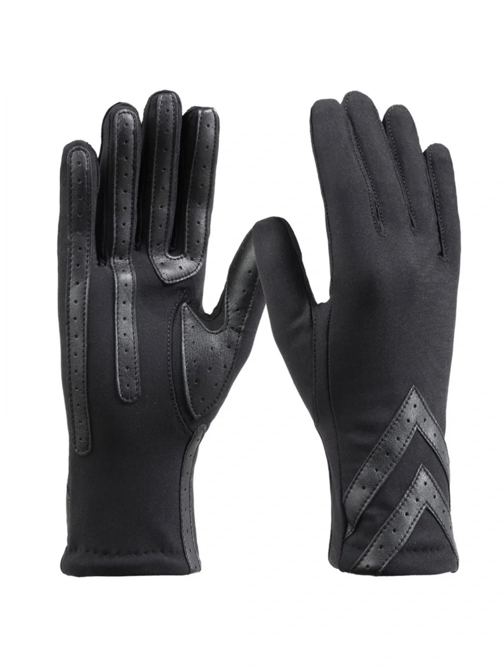 NWT Isotoner Women's Chevron Spandex Gloves smartDri and smarTouch S/M